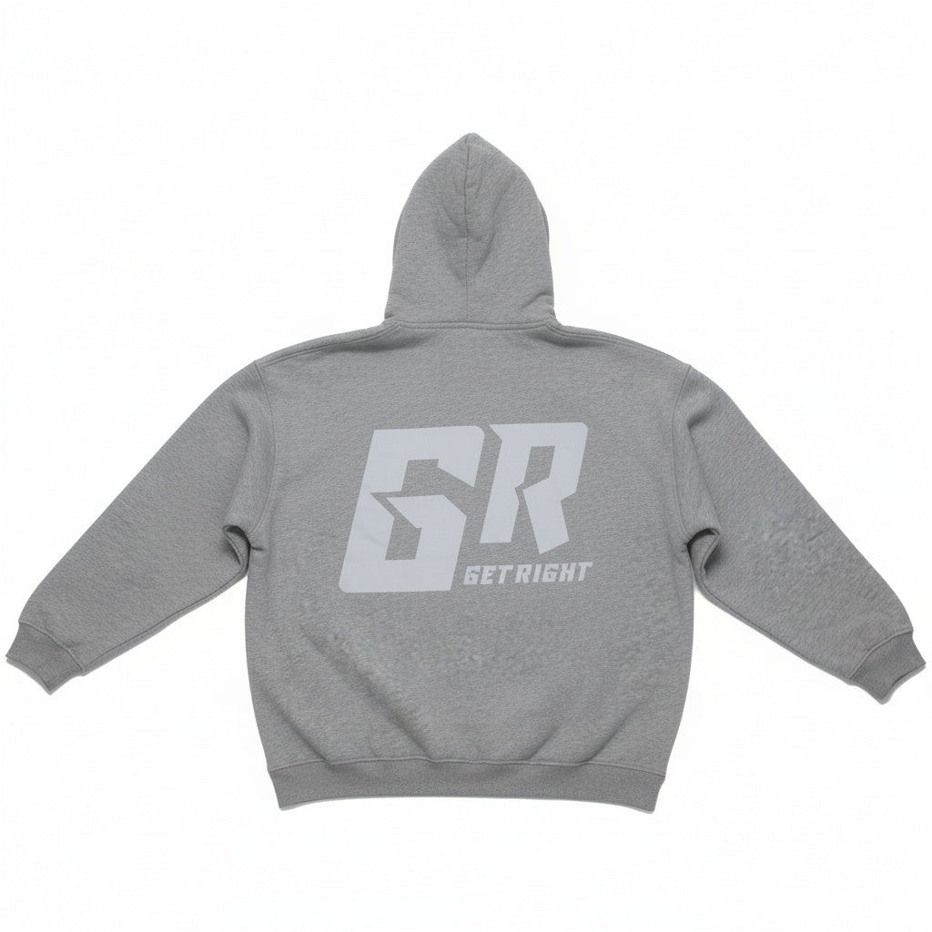 GR LOGO HOODIE – GREY